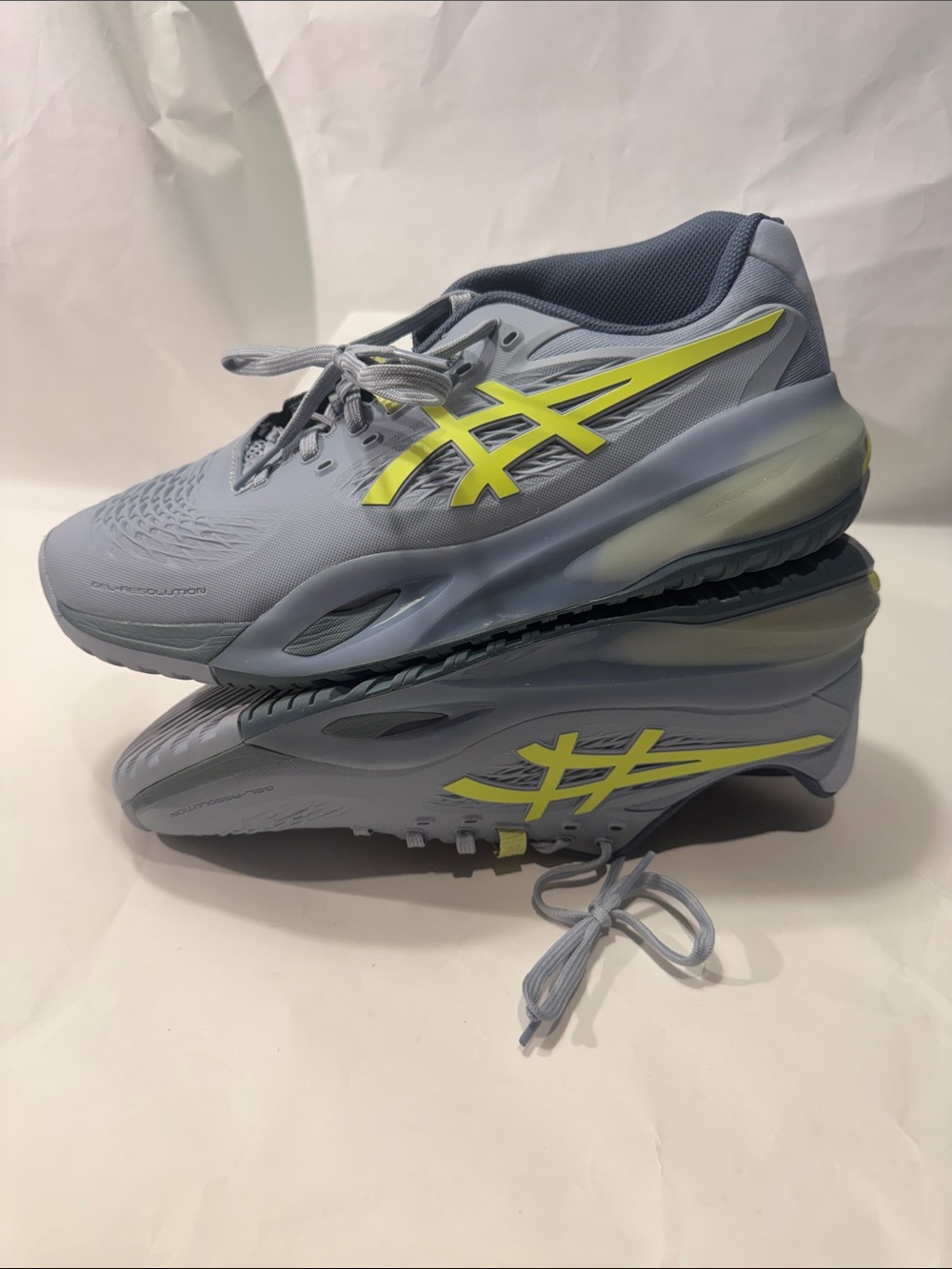 ASICS Gel-Resolution X Wide Men’s Tennis Shoes 8.5 Gray Lime NEW $160